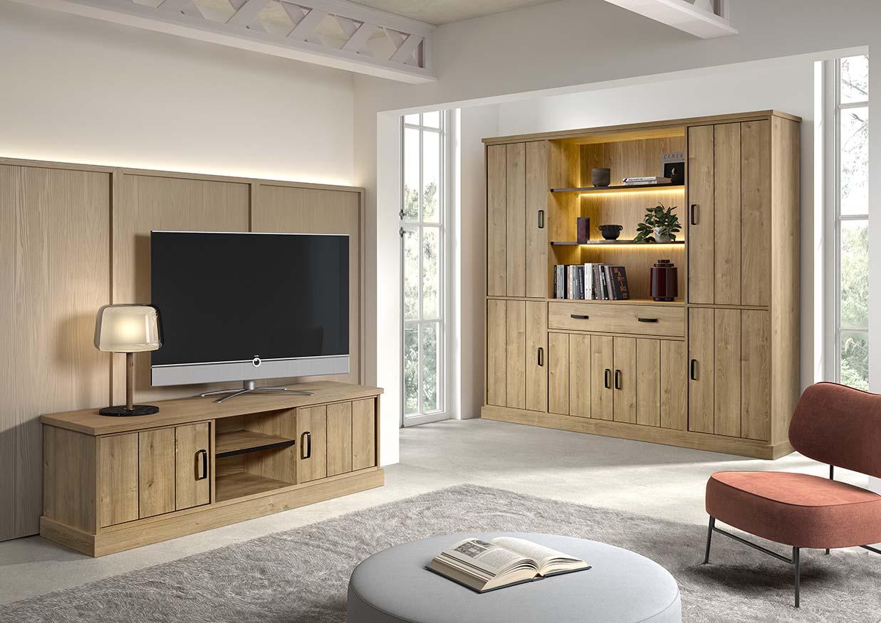 Unal tv-meubel 175 cm in Heritage oak