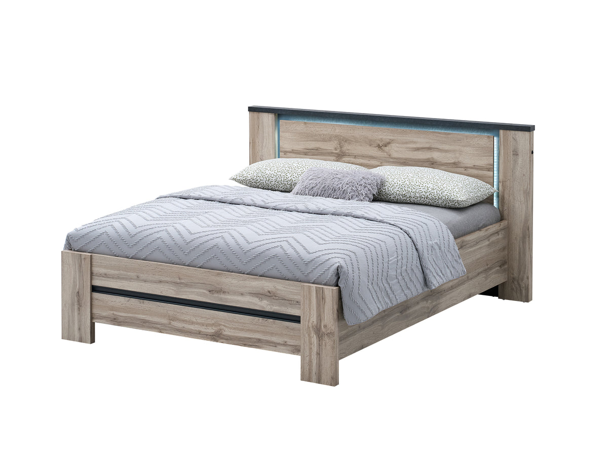 Vera bed – 140 x 200 cm – met LED – vooraanzicht