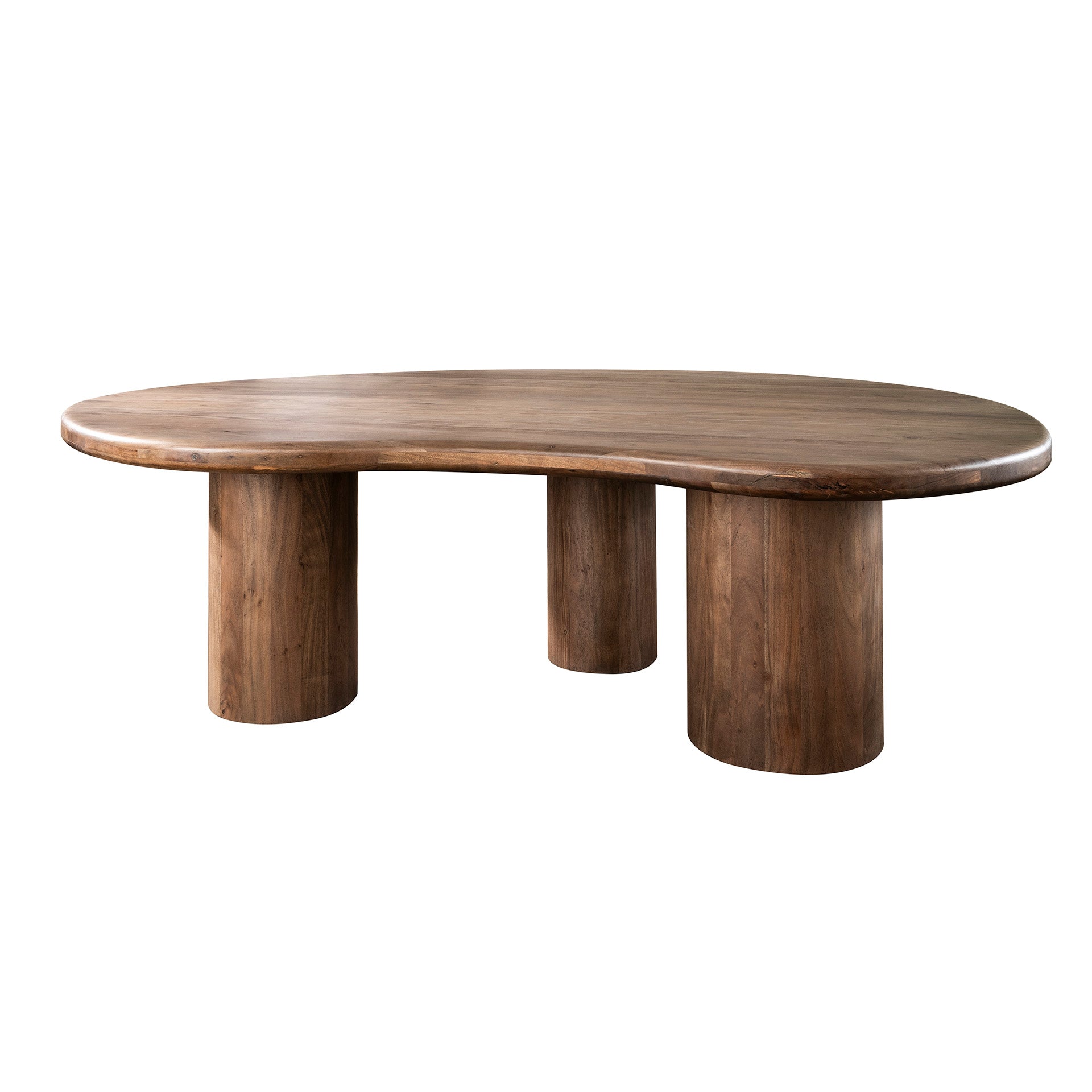 Eettafel Sculpture niervormig 244x165cm / Massief acacia bruin – afbeelding 6