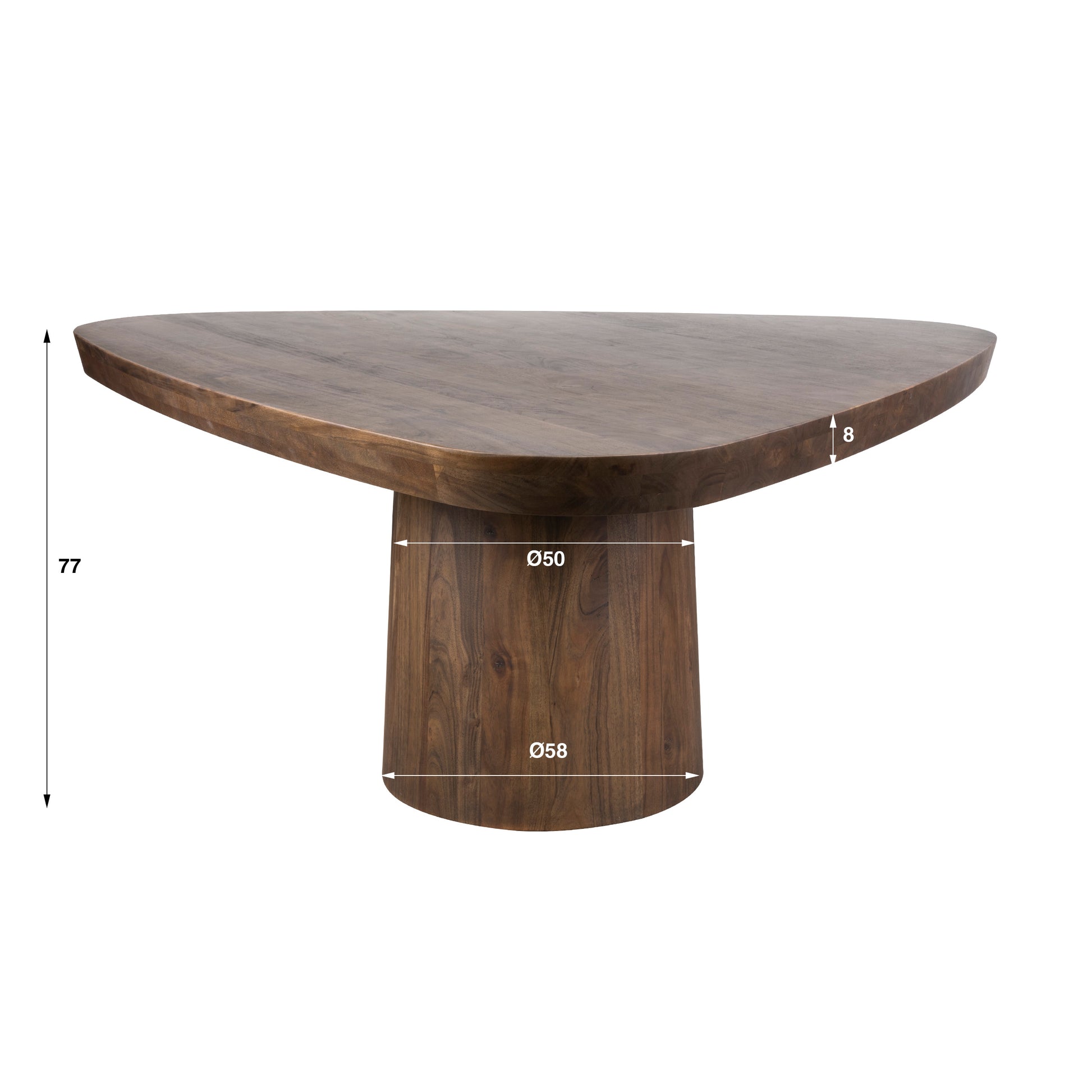 Eettafel Arcadia triangle 165cm / Massief acacia bruin – afbeelding 7