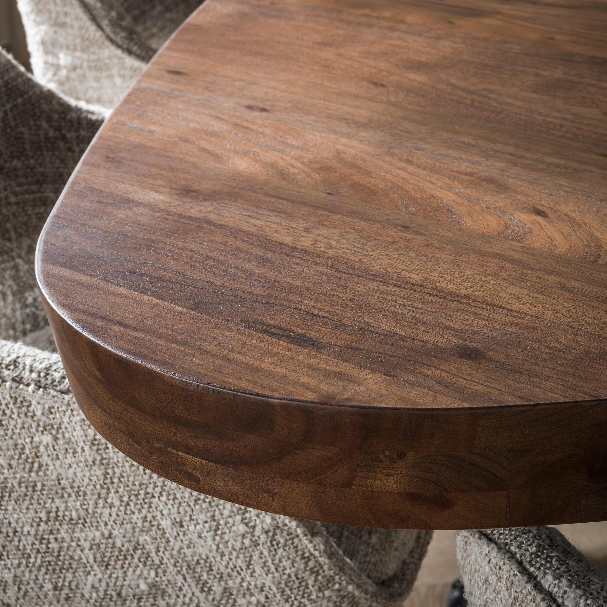 Eettafel Arcadia triangle 165cm / Massief acacia bruin – afbeelding 4