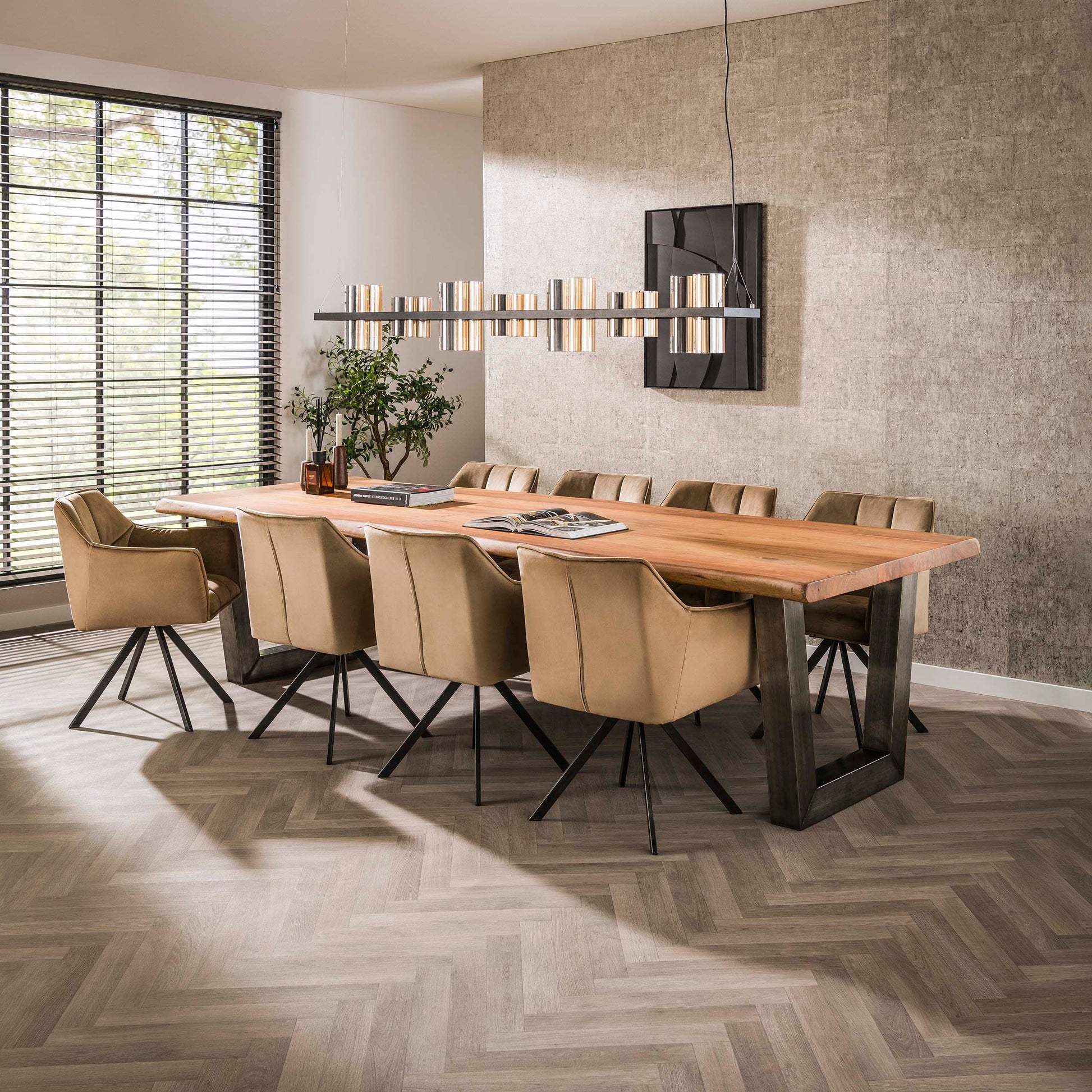 Eettafel Stam 300cm / Massief acacia – afbeelding 1