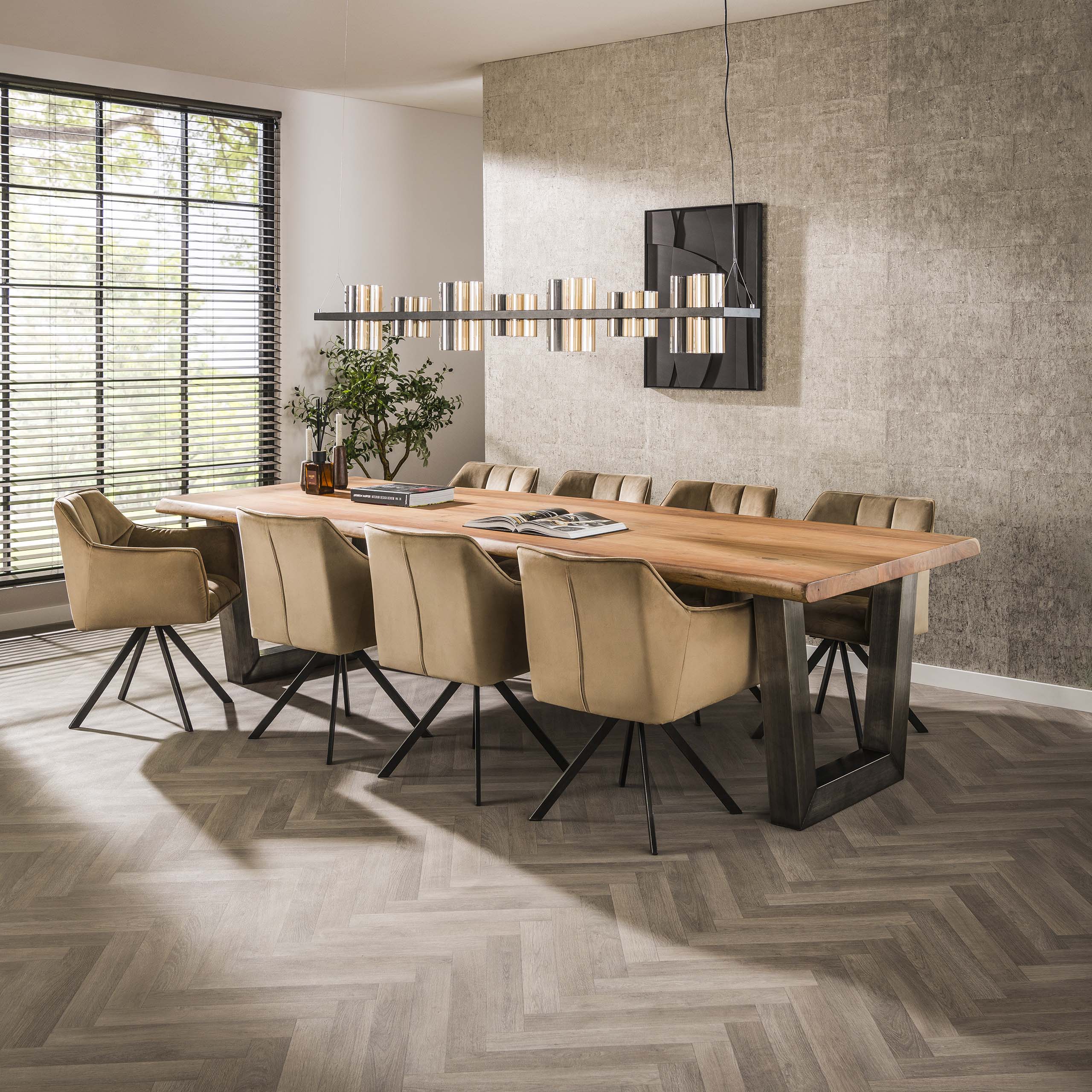 Eettafel Stam 300cm / Massief acacia – afbeelding 1