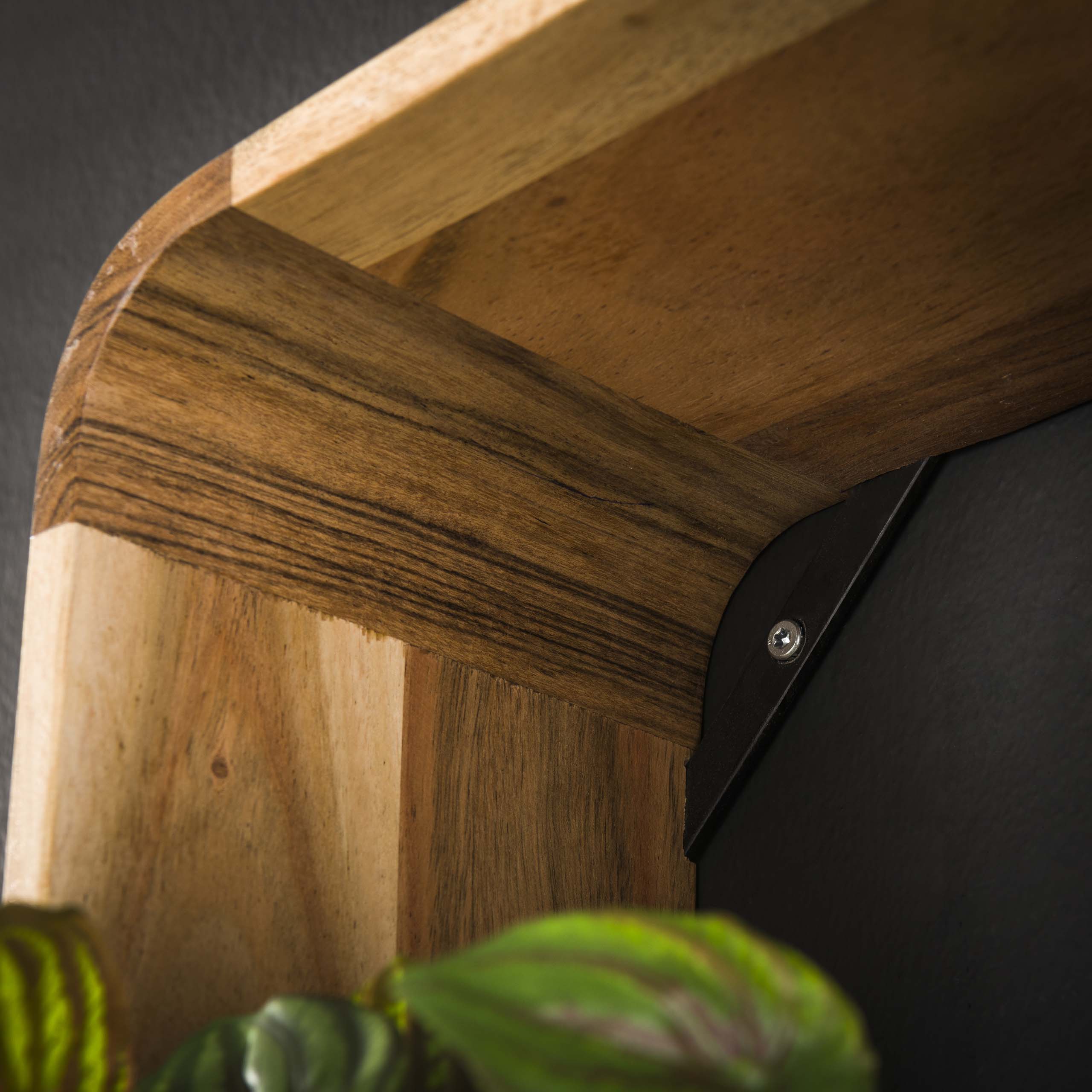 Wandschap Box set van 3 / Massief acacia – afbeelding 2