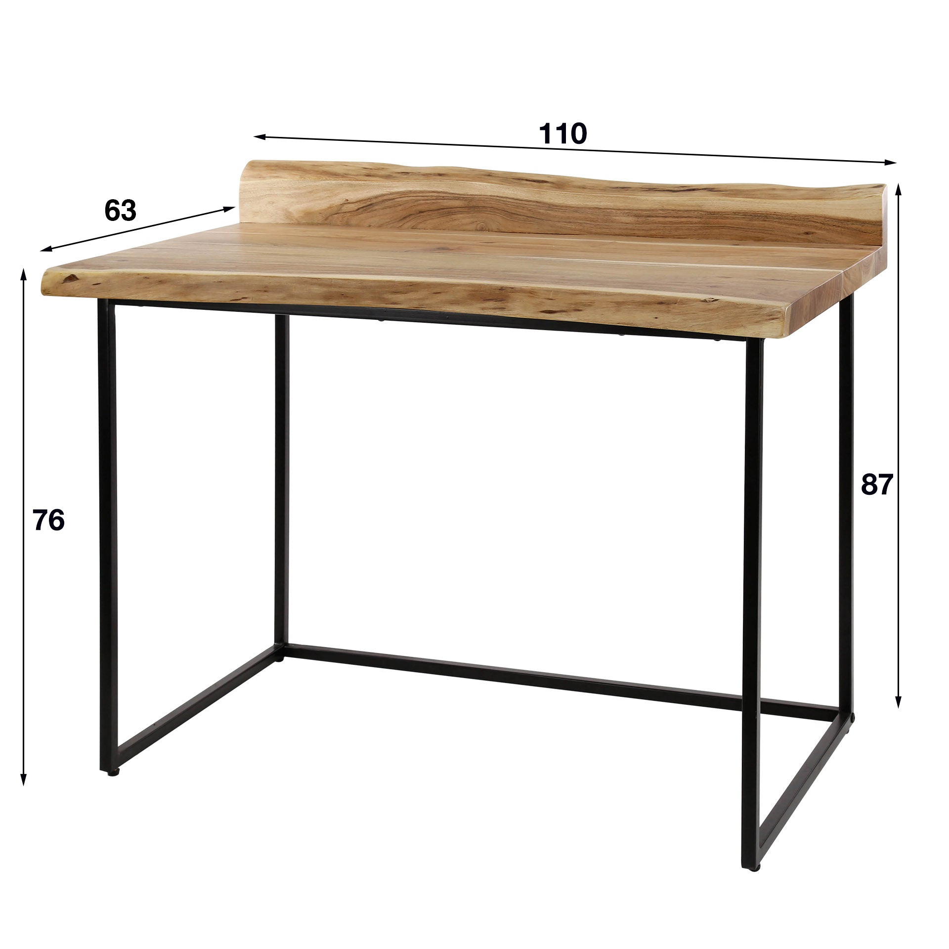 Bureau Live Edge 110x60cm / Massief acacia – afbeelding 4