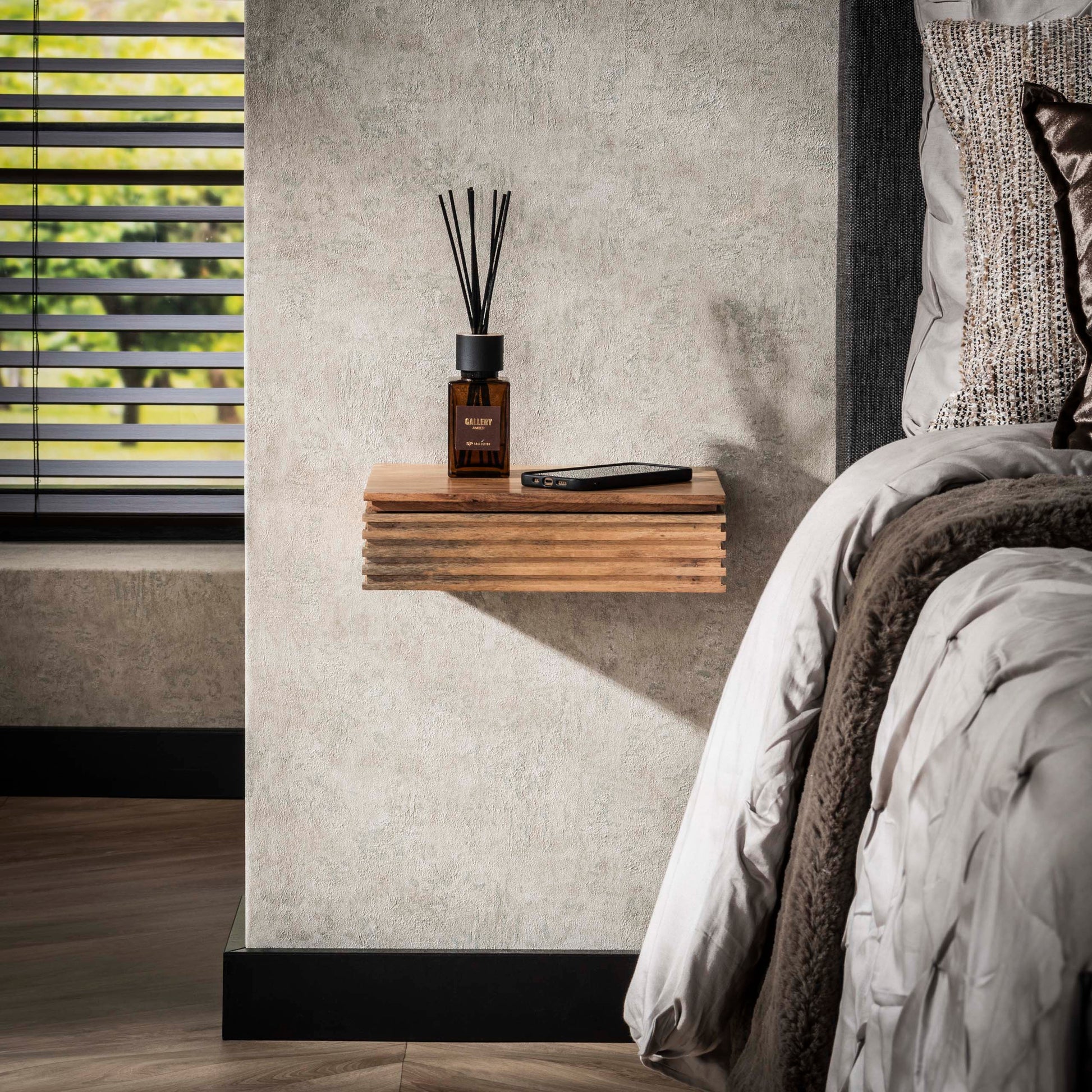 Nachtkastje Layer XS 1 lade set van 2 / Massief acacia – afbeelding 1