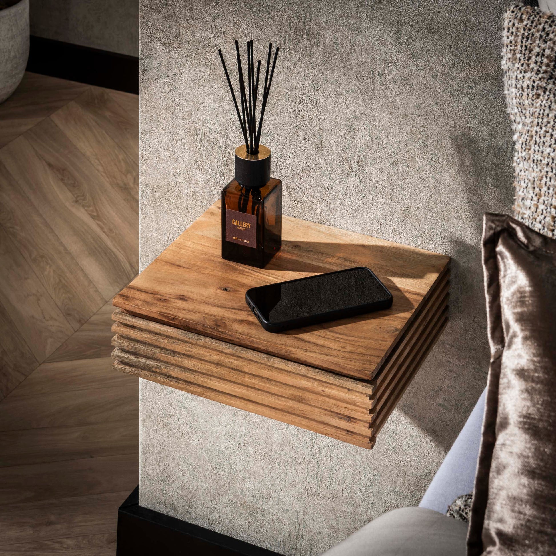 Nachtkastje Layer XS 1 lade set van 2 / Massief acacia – afbeelding 3