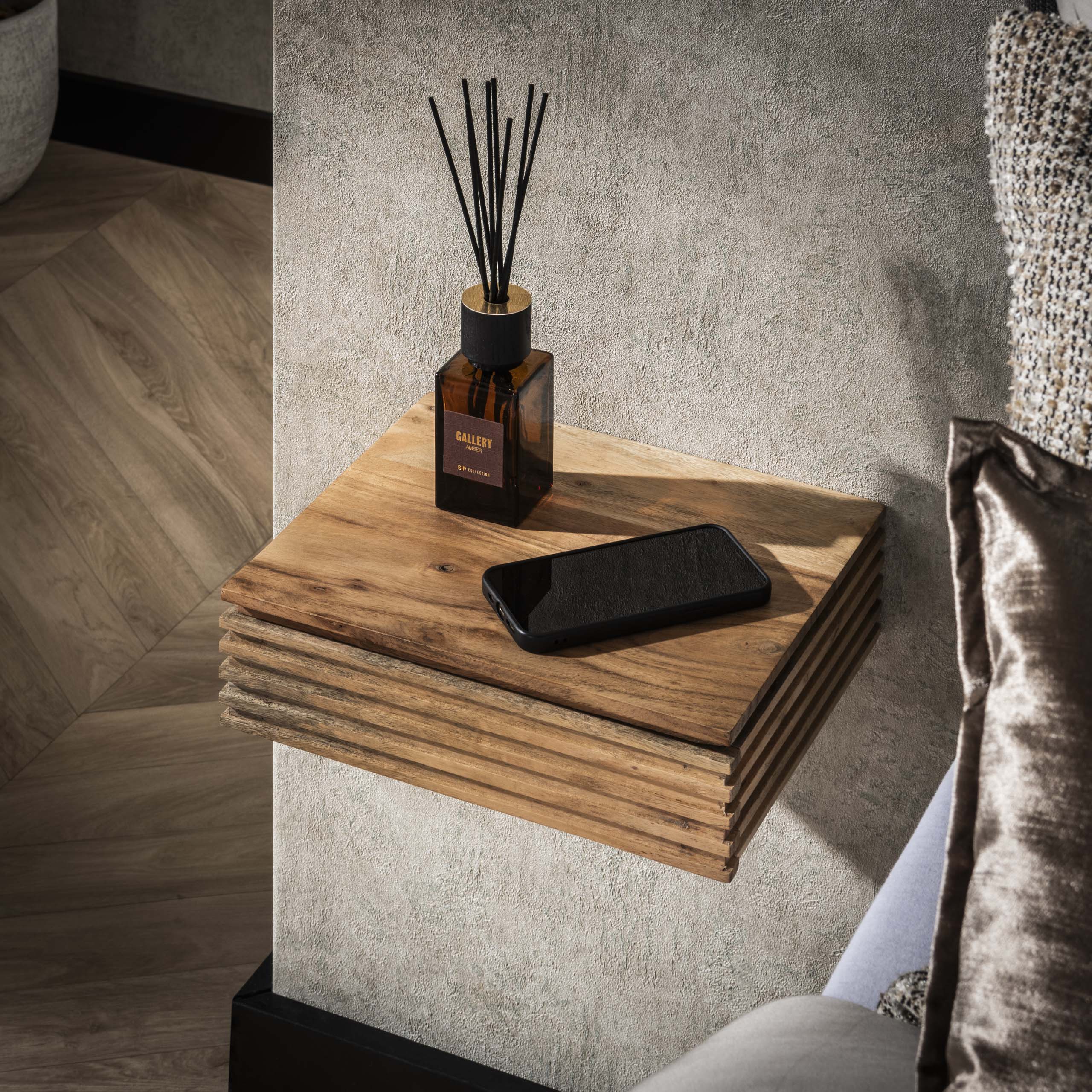 Nachtkastje Layer XS 1 lade set van 2 / Massief acacia – afbeelding 3