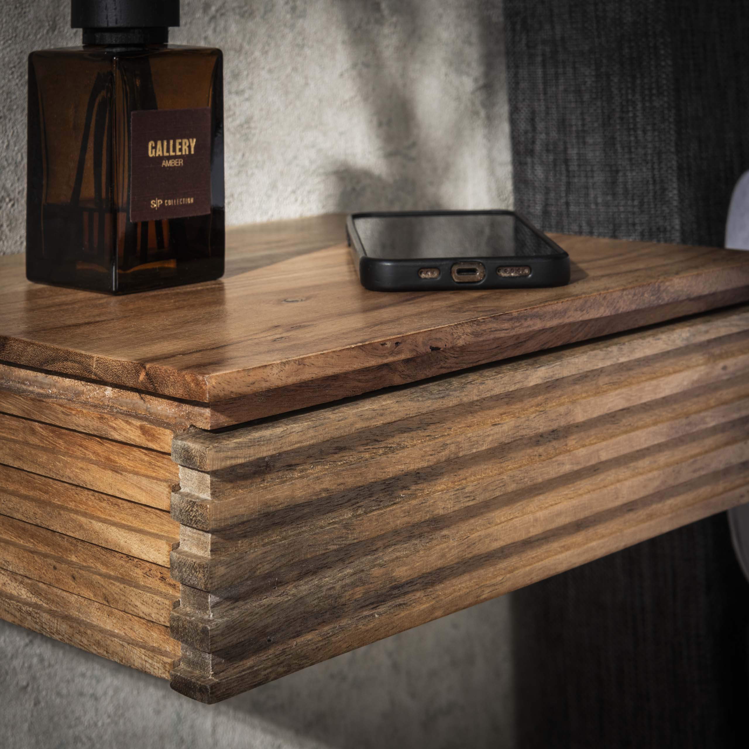 Nachtkastje Layer XS 1 lade set van 2 / Massief acacia – afbeelding 5