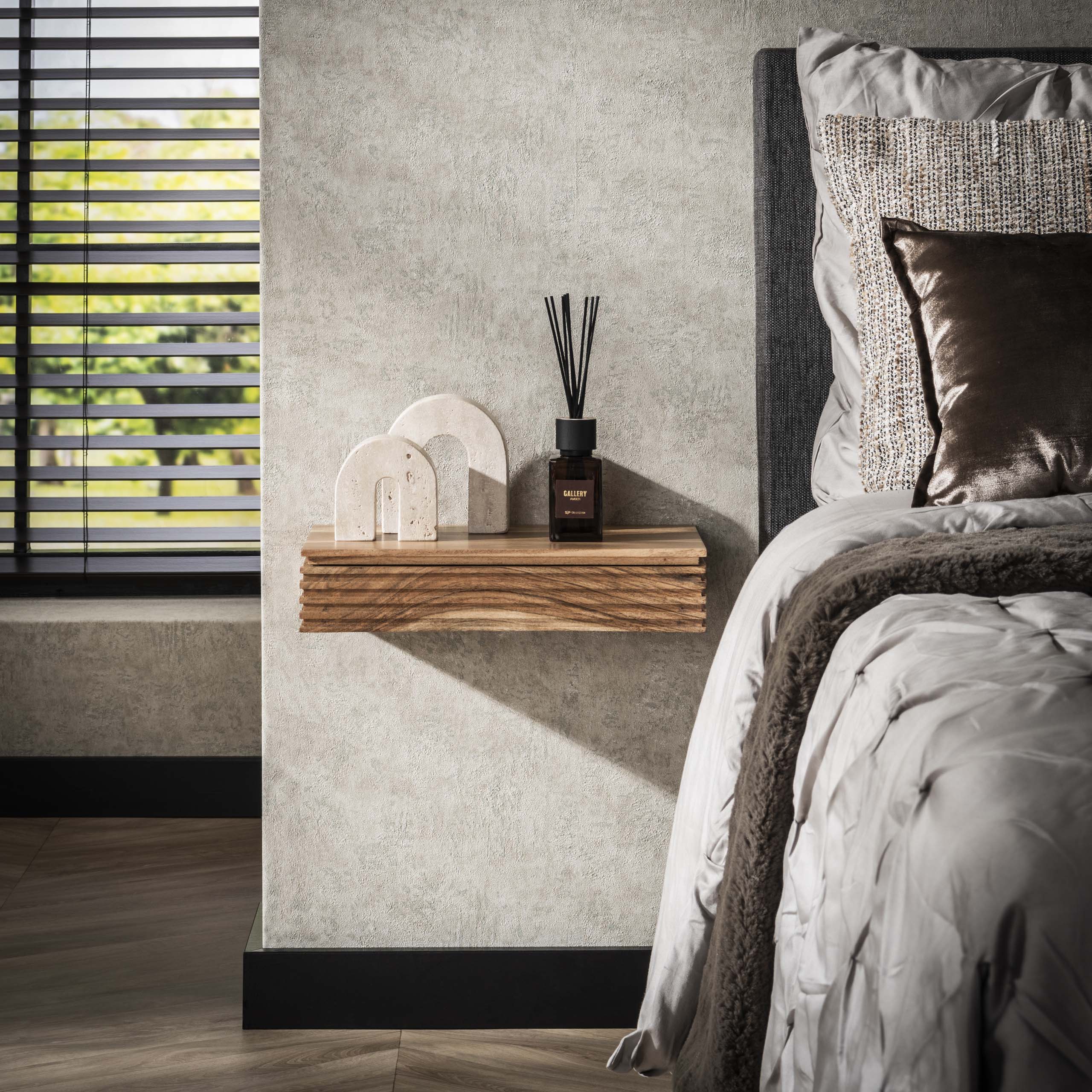 Nachtkastje Layer L 1 lade set van 2 / Massief acacia – afbeelding 1