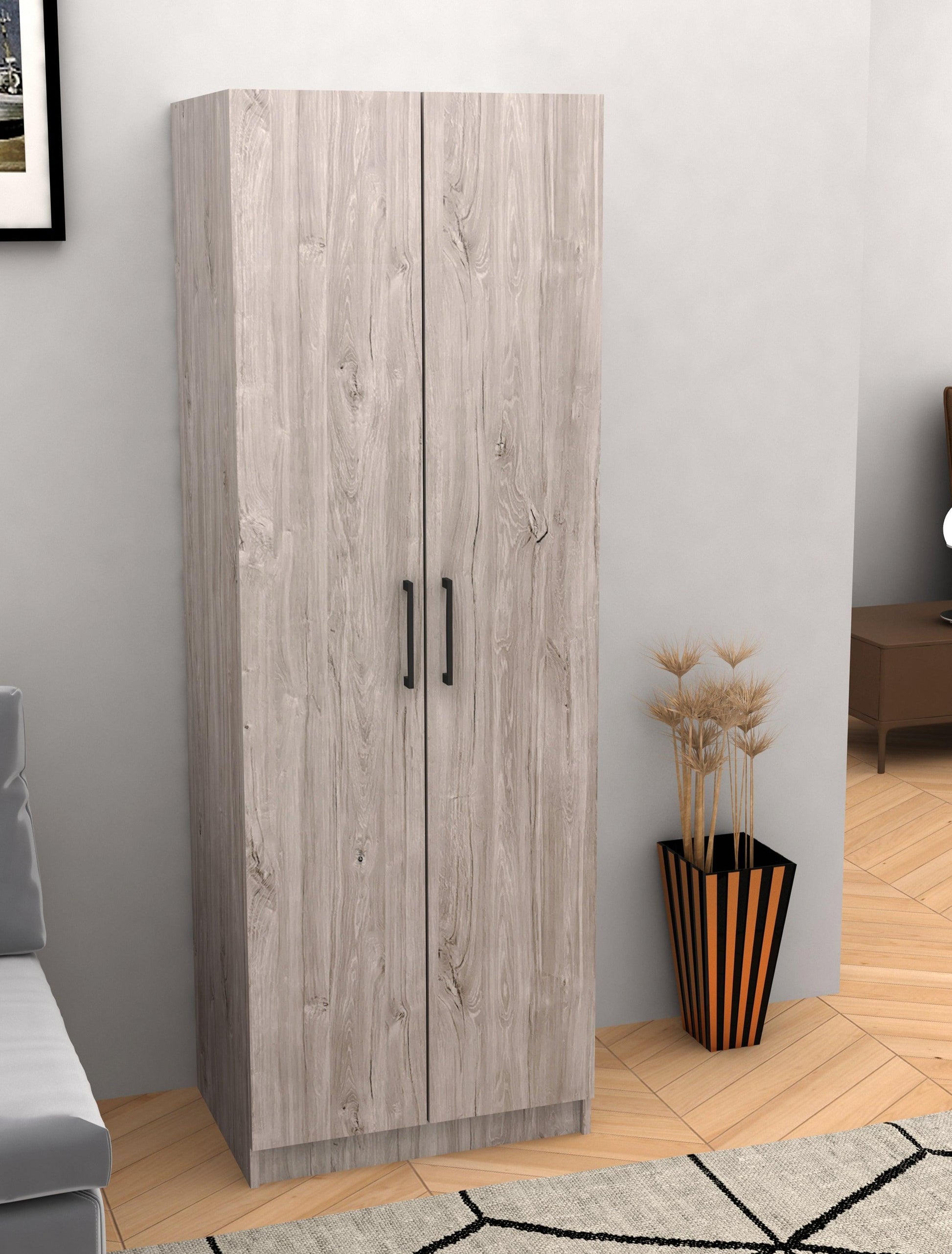 Bergkast Grijs 2 deuren 60cm - Kast - Meubelen Robbrecht