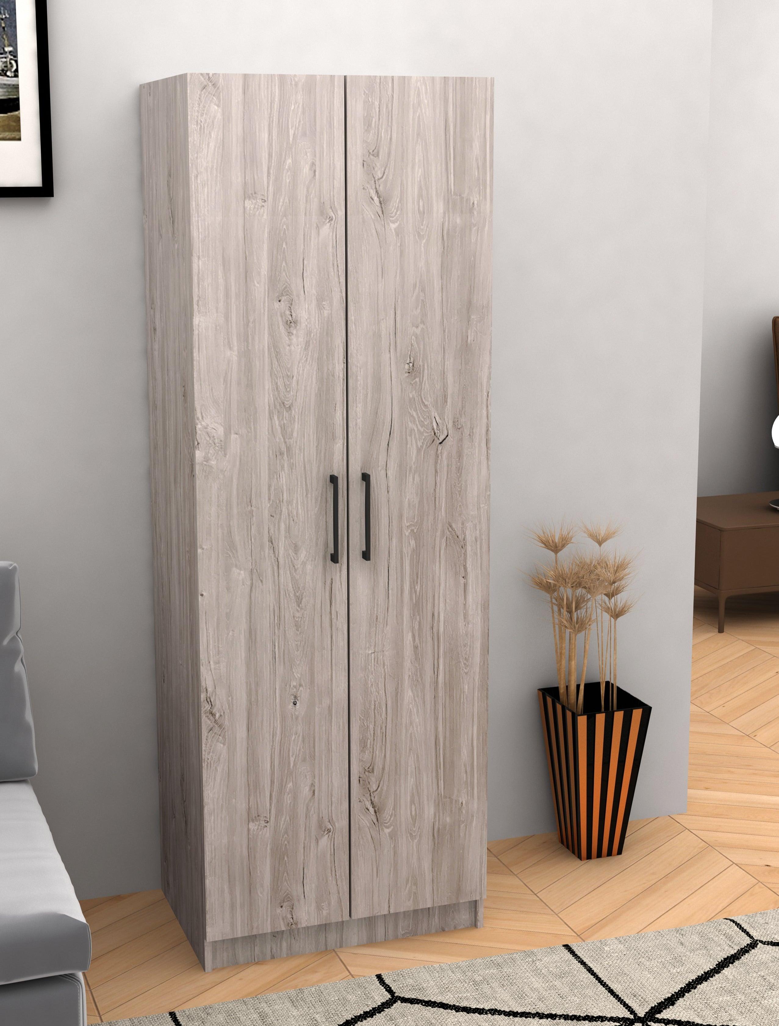 Bergkast Grijs 2 deuren 60cm - Kast - Meubelen Robbrecht