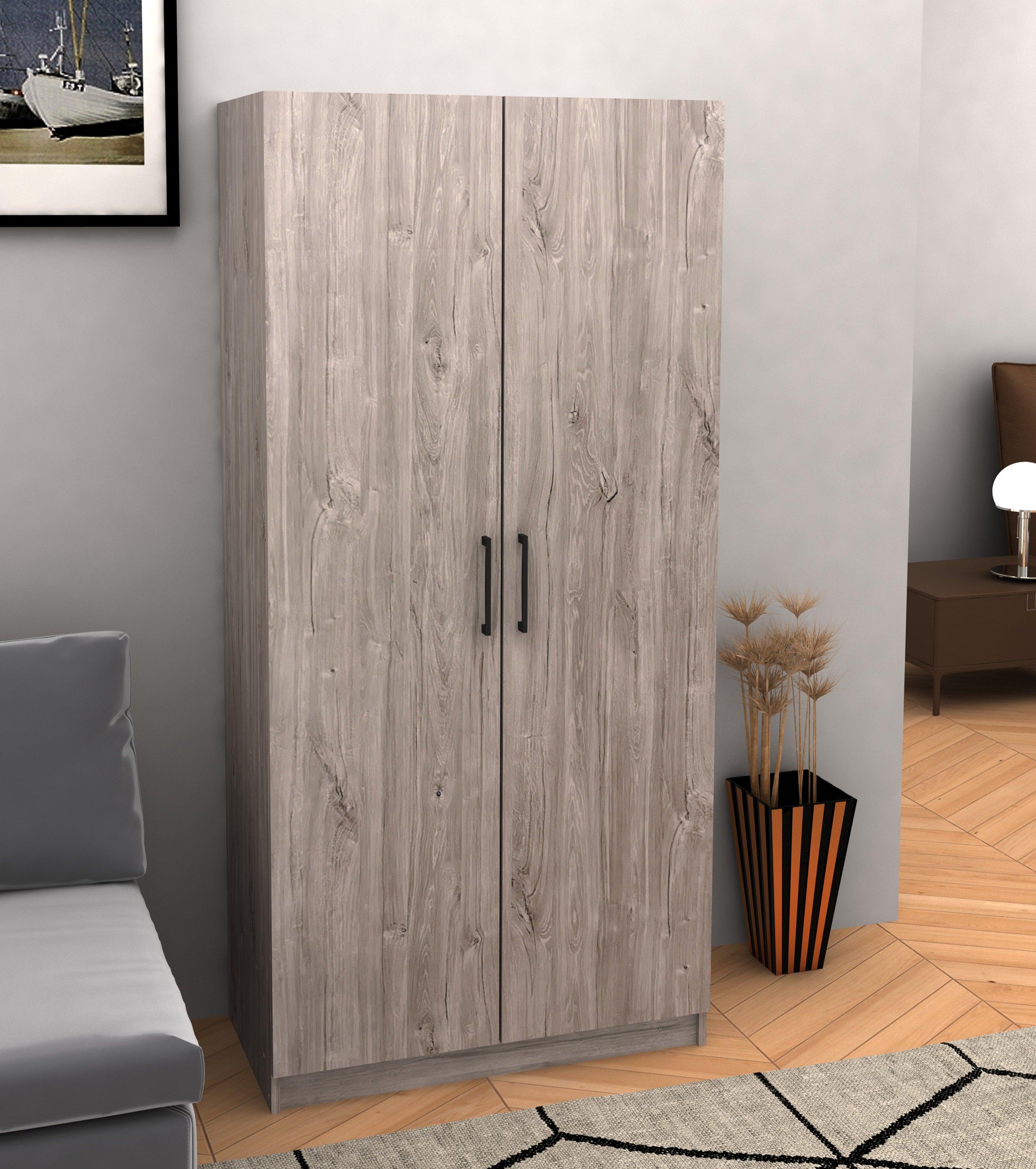 Bergkast Grijs 2 deuren 80cm - Kast - Meubelen Robbrecht