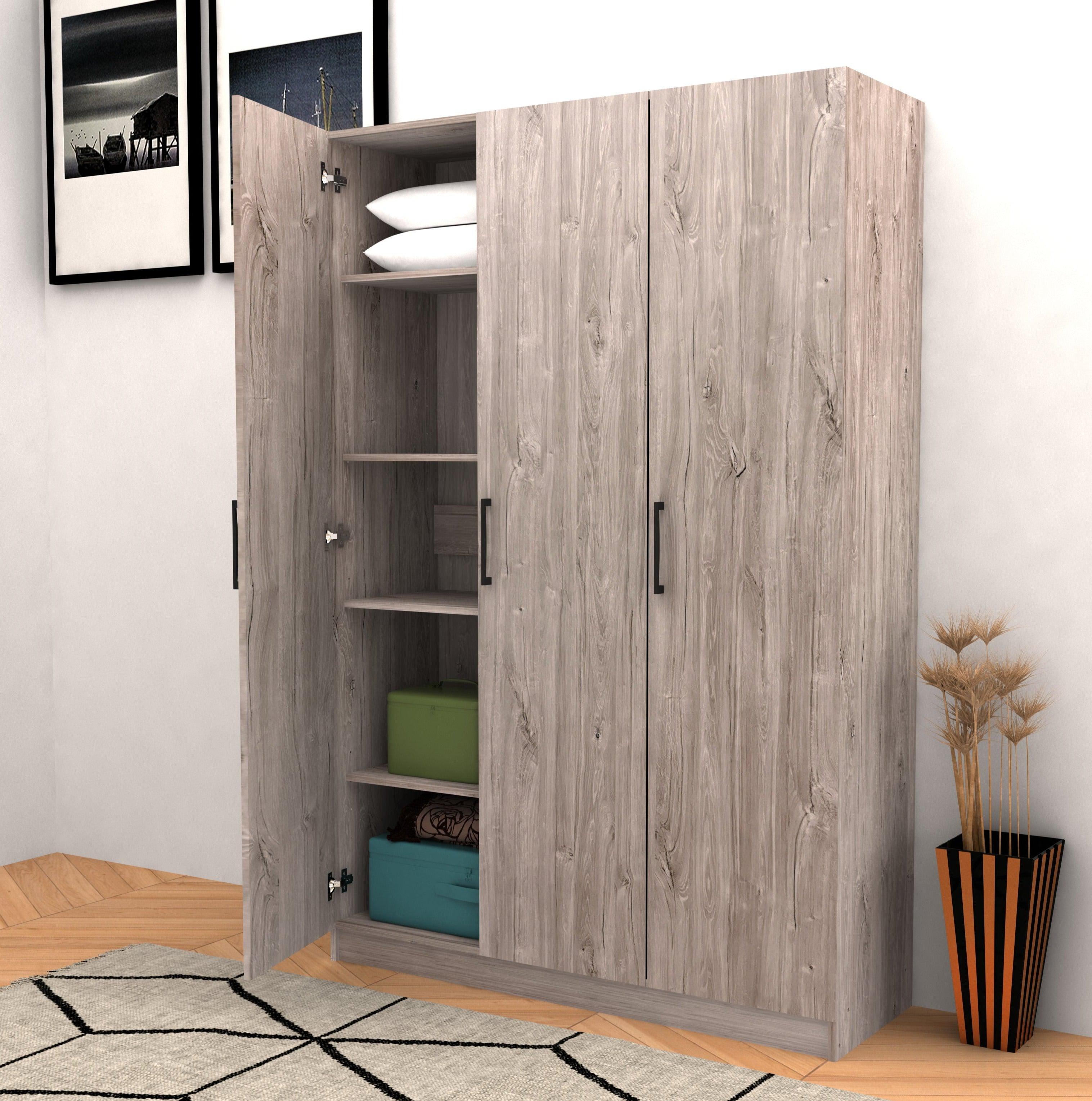 Bergkast Grijs 3 deuren - Kast - Meubelen Robbrecht