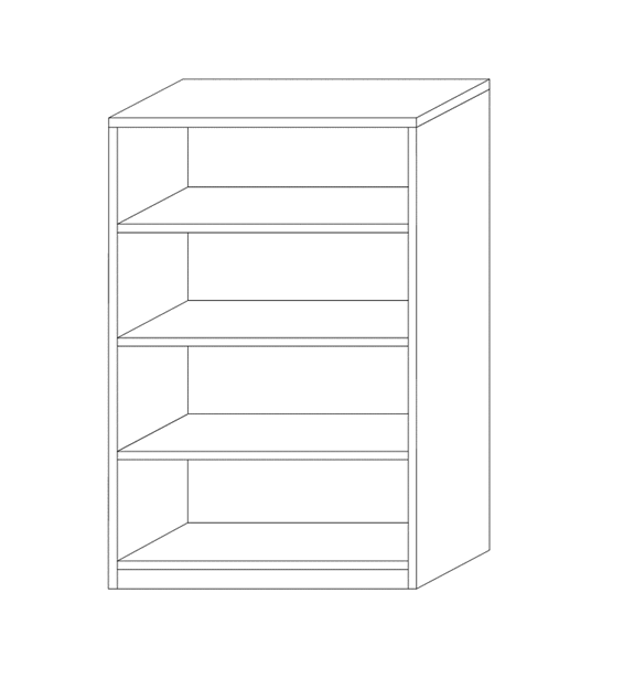 Boekenkast Spacio - Commode - Meubelen Robbrecht