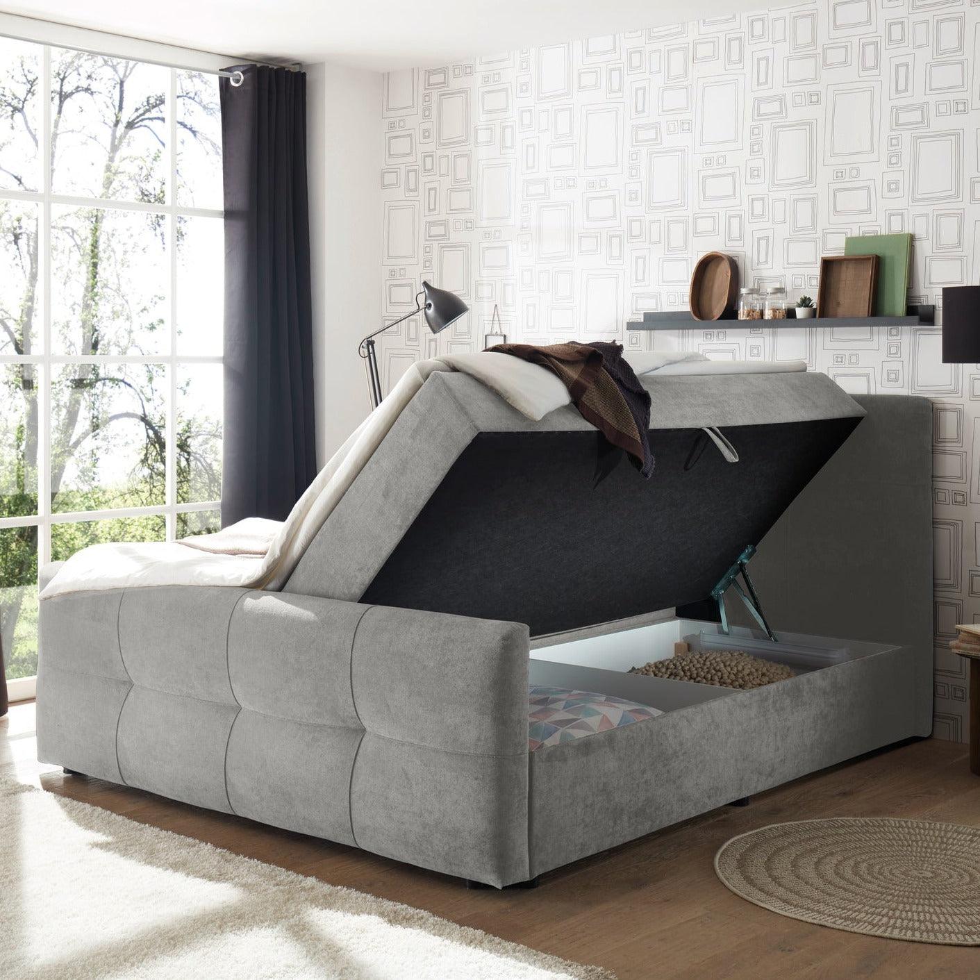 Boxspring Winnie - Lichtgrijs - Boxspring - Meubelen Robbrecht