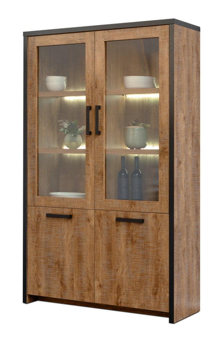 Glaskast Star met LED 110cm - Vitrine - Meubelen Robbrecht