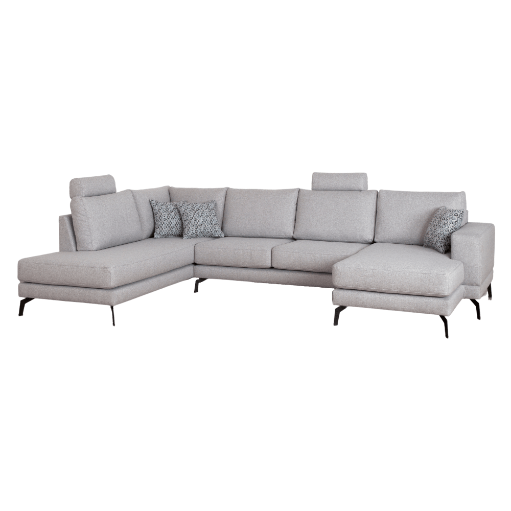 Hoeksalon Lagos grijs - Sofa's - Meubelen Robbrecht