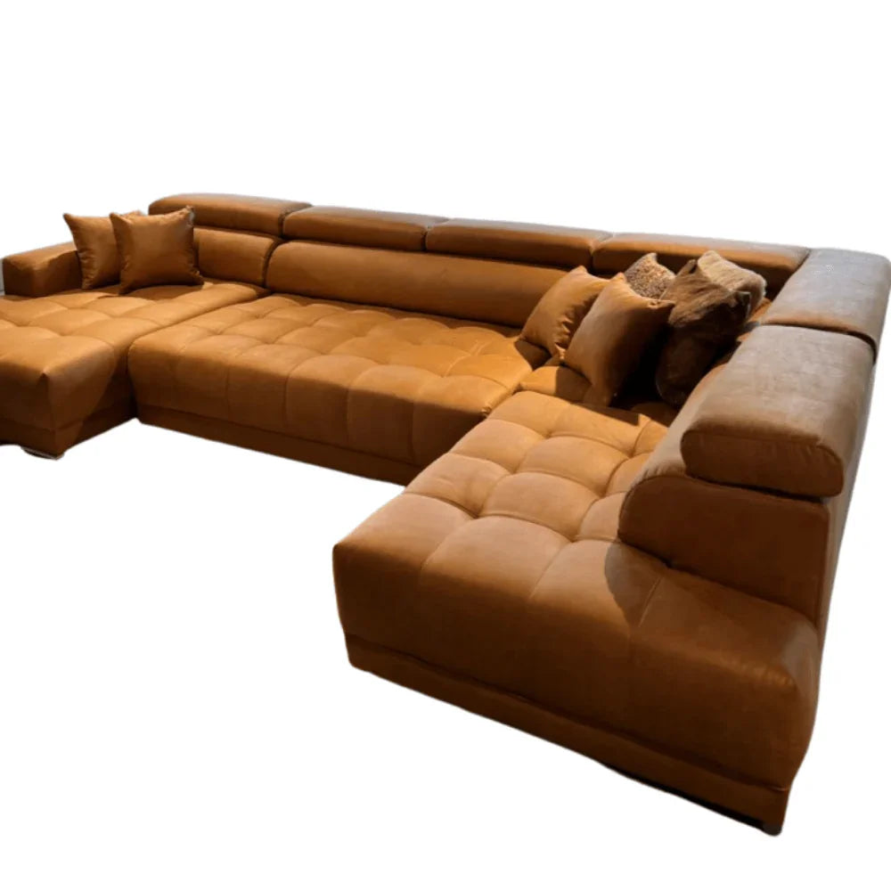 Hoeksalon Termini cognac - Salon - Meubelen Robbrecht