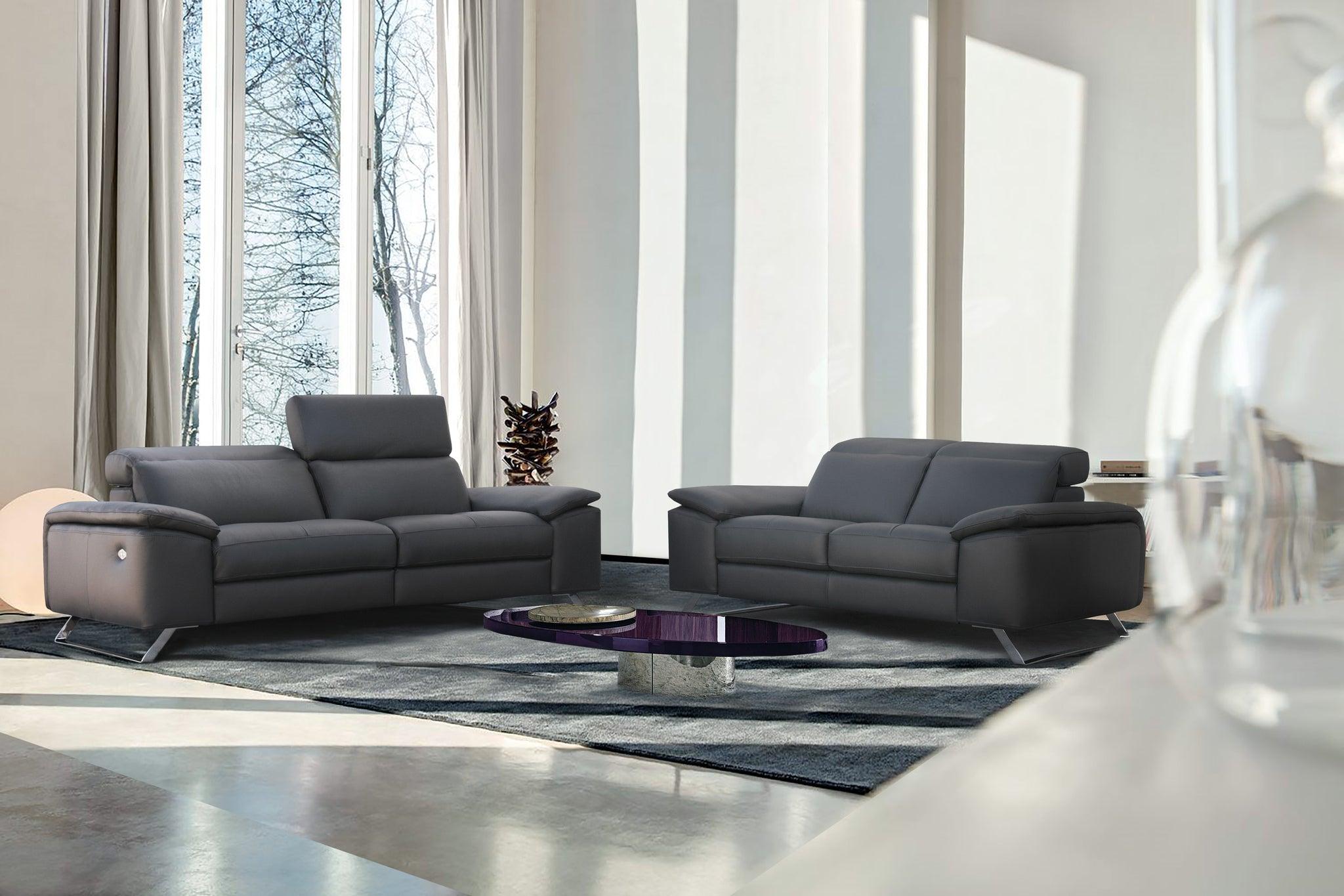 Italiaanse lederen salon Genie - Salon - Meubelen Robbrecht