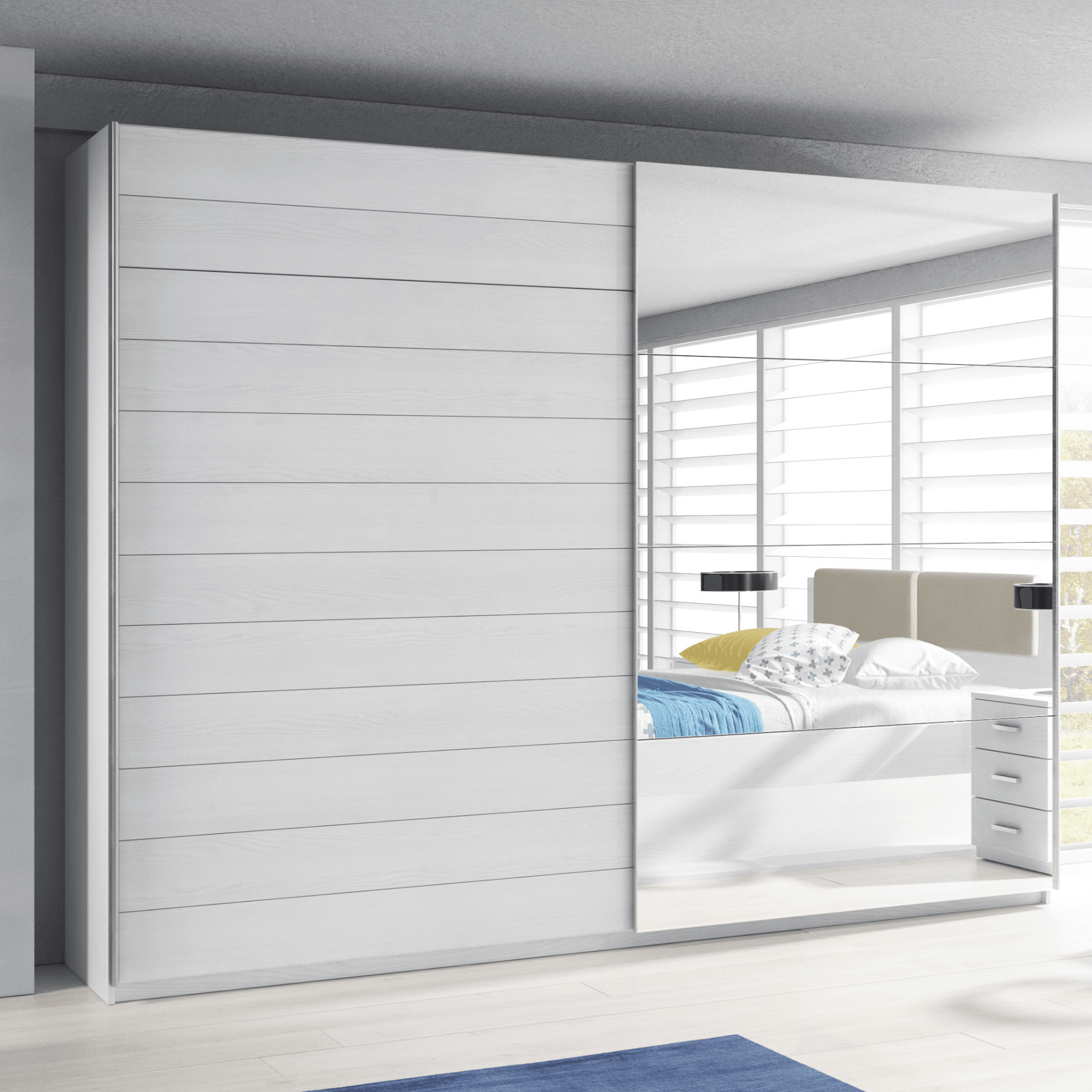 Kleerkast Space wit - Kast - Meubelen Robbrecht