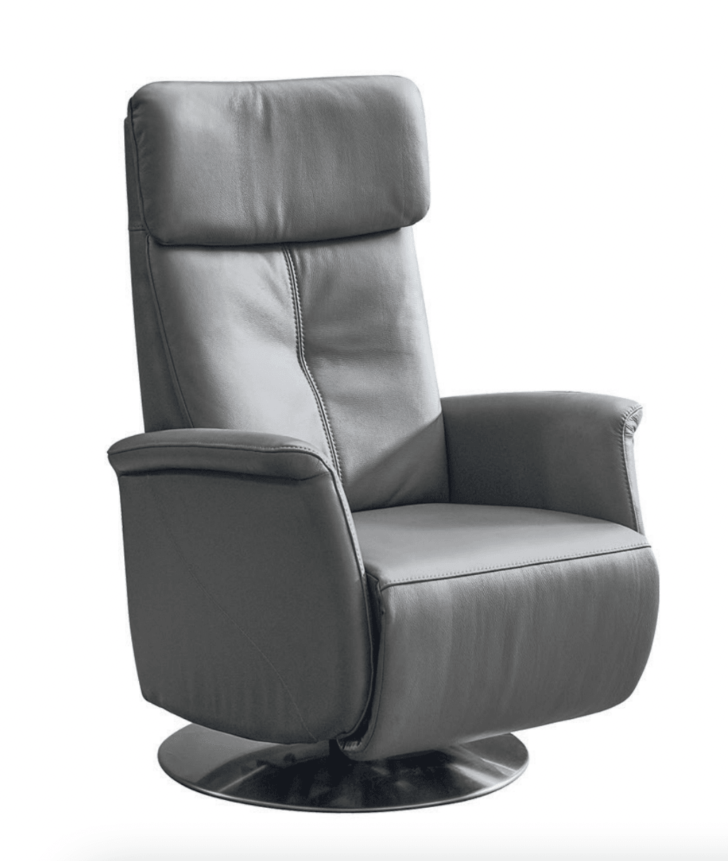 Relax Bardi lichtgrijs leder - Relax - Meubelen Robbrecht