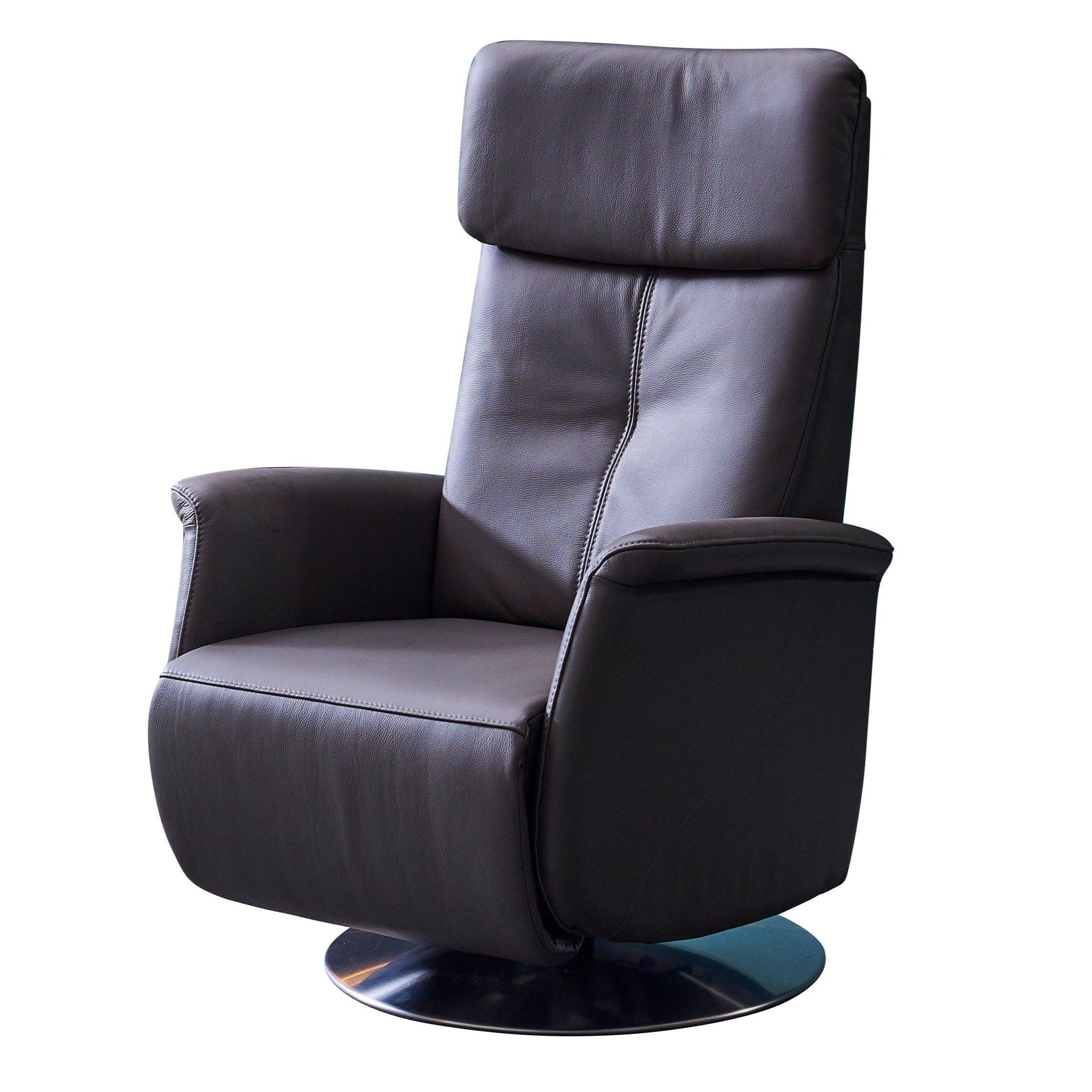 Relax Bardi lichtgrijs leder - Relax - Meubelen Robbrecht