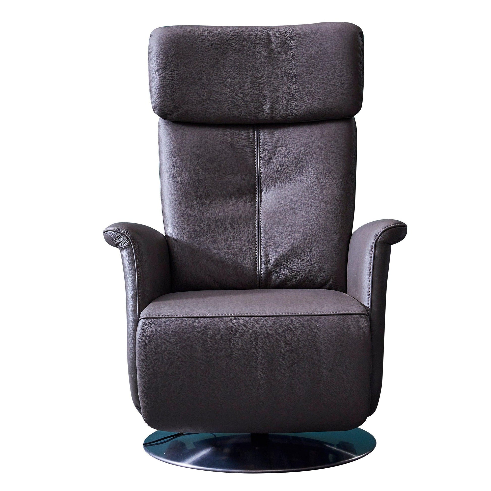 Relax Bardi lichtgrijs leder - Relax - Meubelen Robbrecht