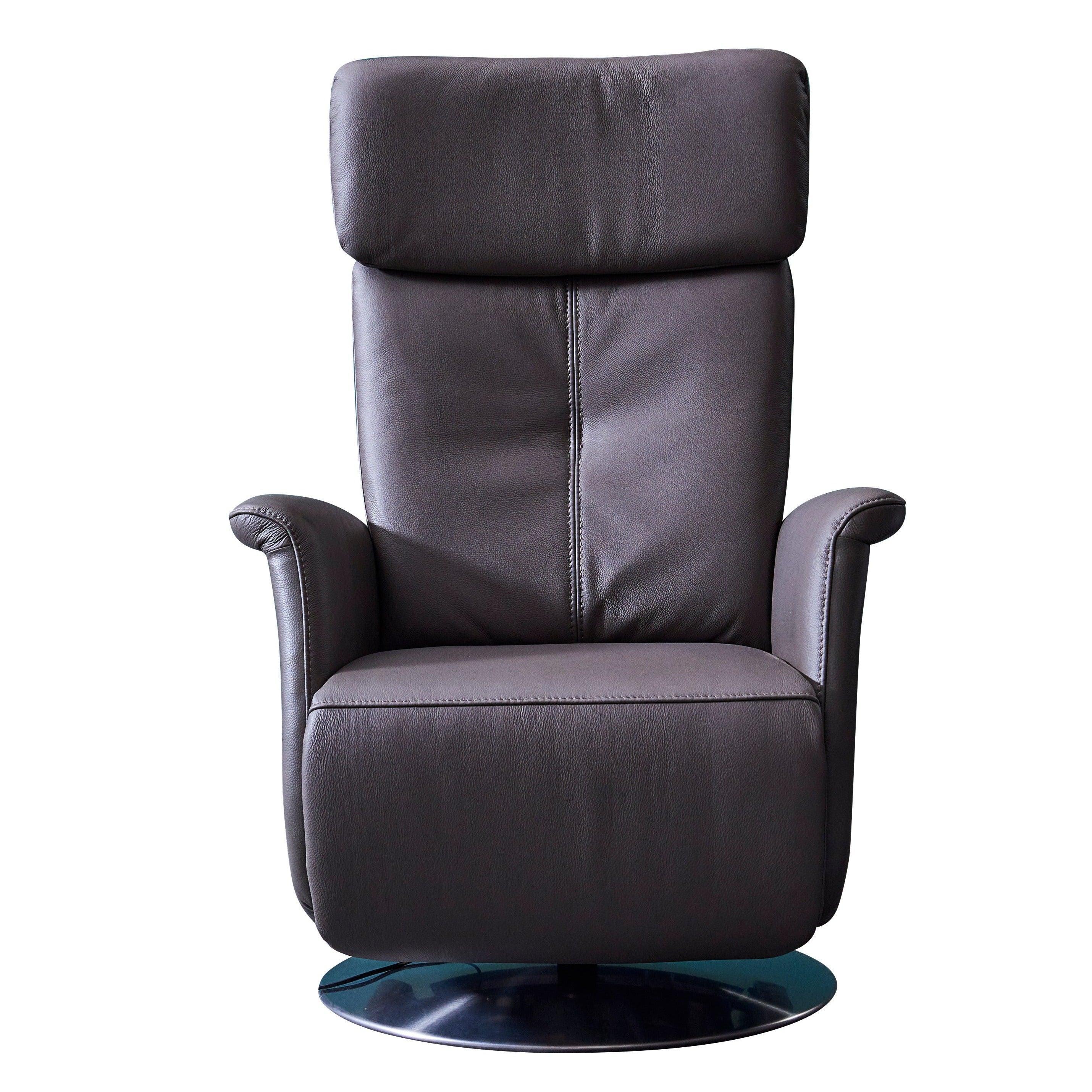 Relax Bardi lichtgrijs leder - Relax - Meubelen Robbrecht