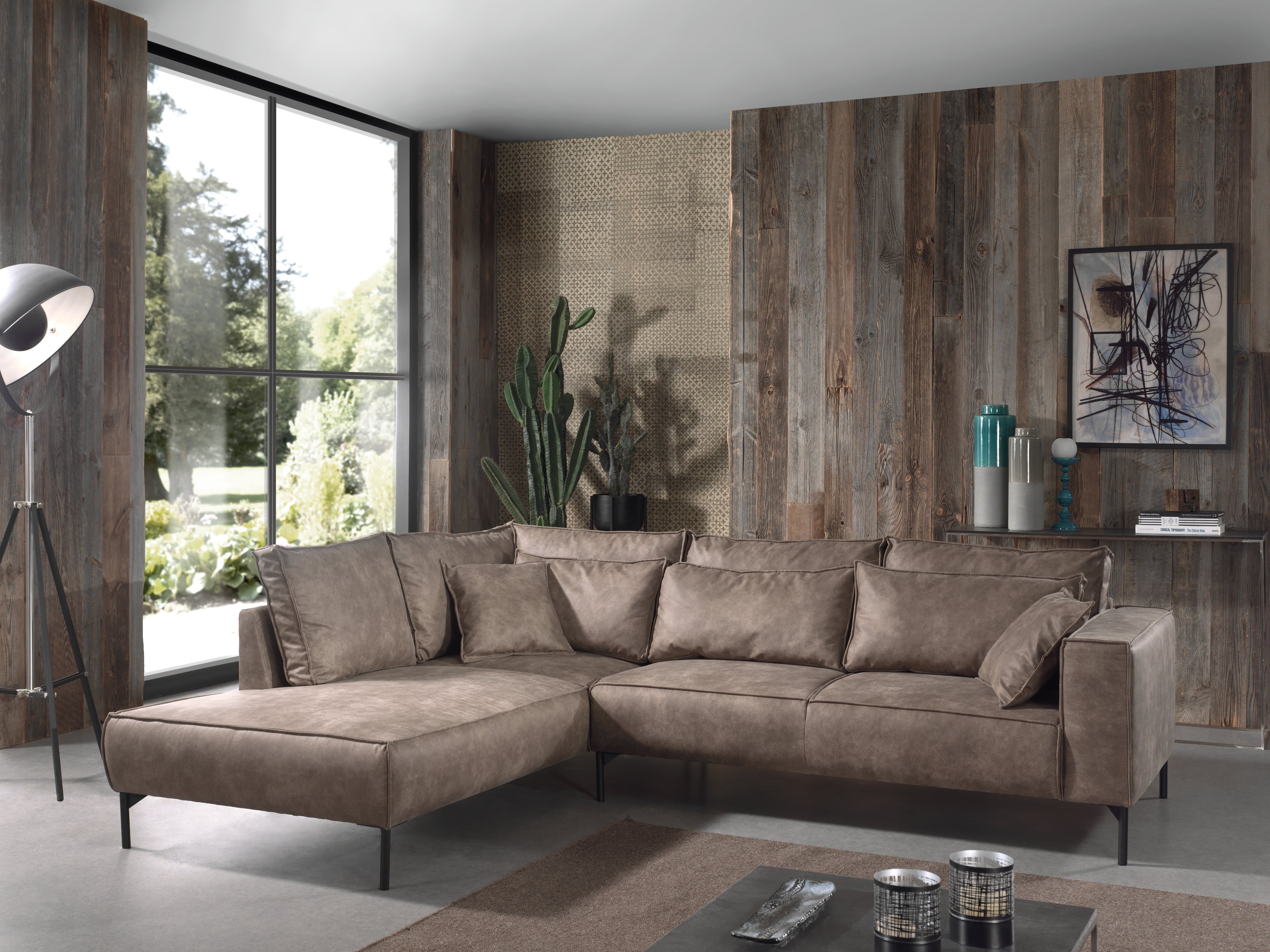 Salon 3-zit + longchair - Salon - Meubelen Robbrecht