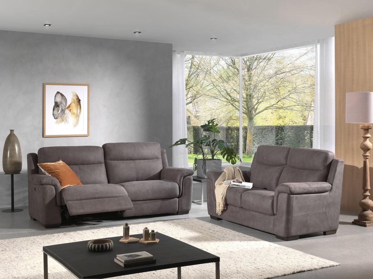 Salon 3-zit met 2 elektrische relaxen + Vaste 2-zit - Salon - Meubelen Robbrecht