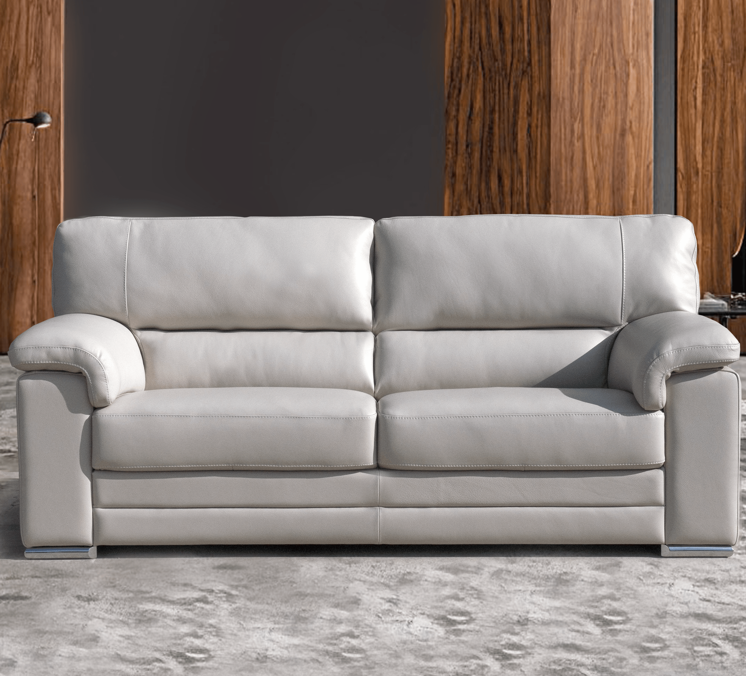 Salon Logos 3 + 2-zit in vol leder - Salon - Meubelen Robbrecht