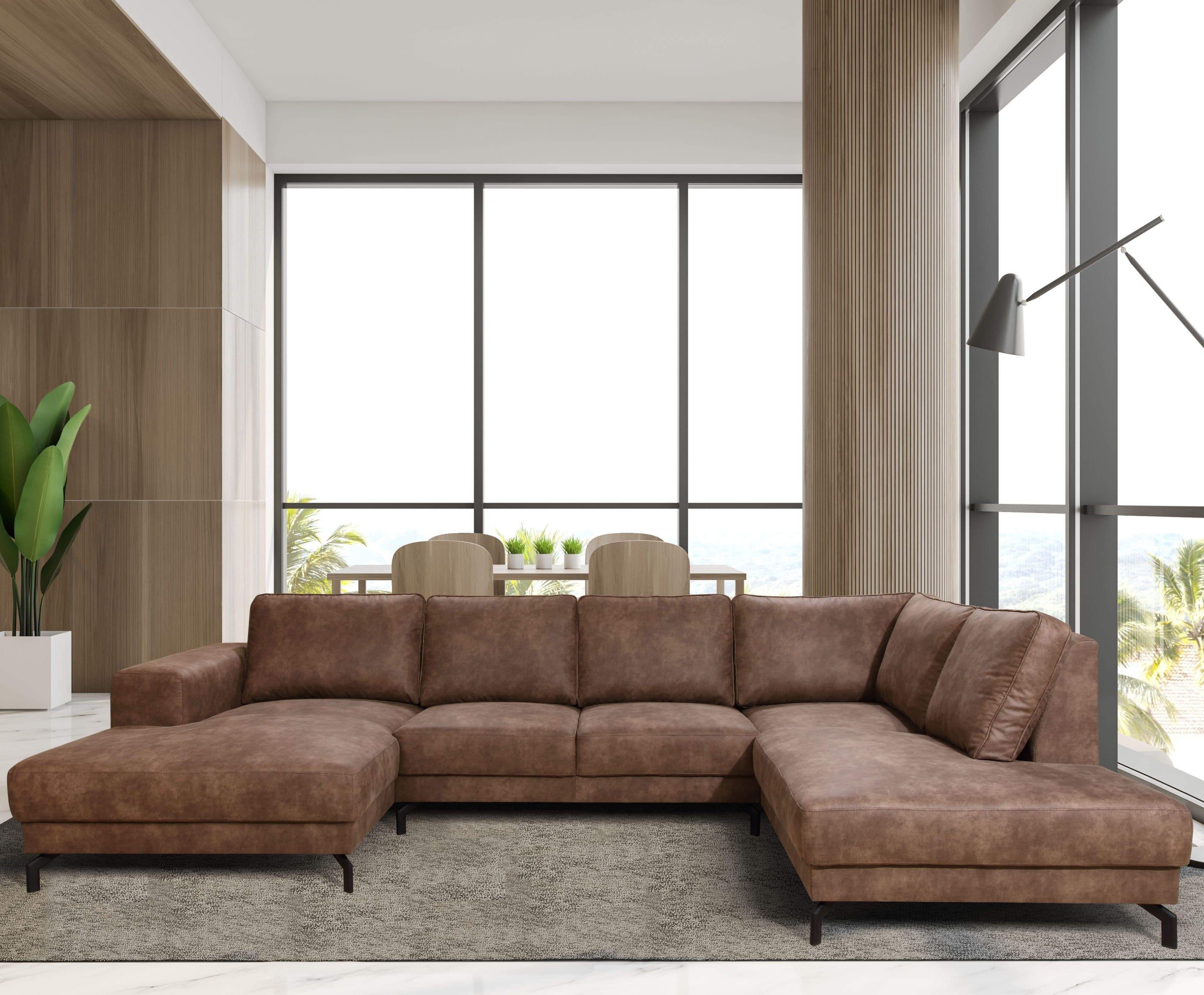 Salon met longchair en verlengde hoek Wout - Salon - Meubelen Robbrecht