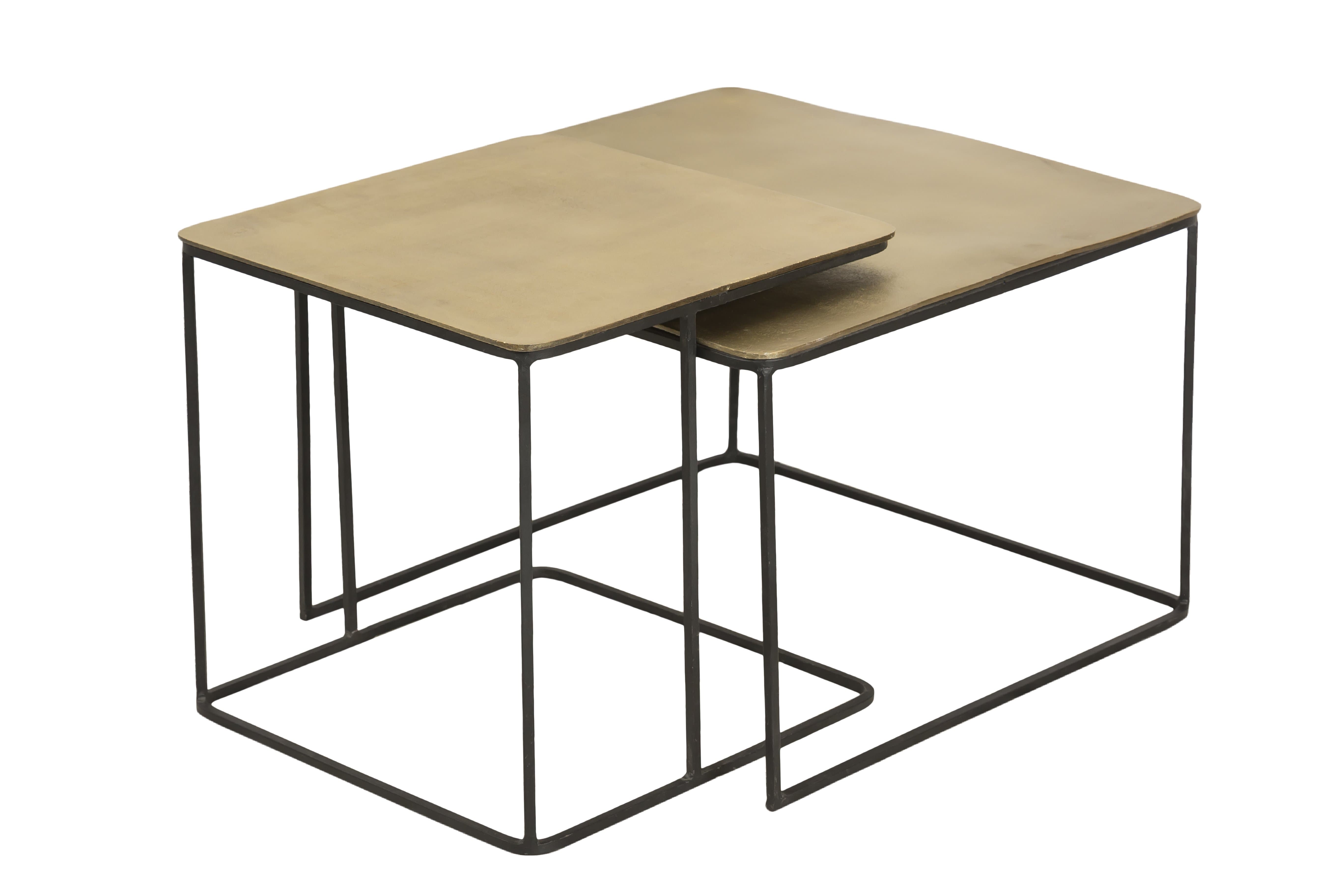 Salontafel set van 2 in metaal - Salontafel - Meubelen Robbrecht