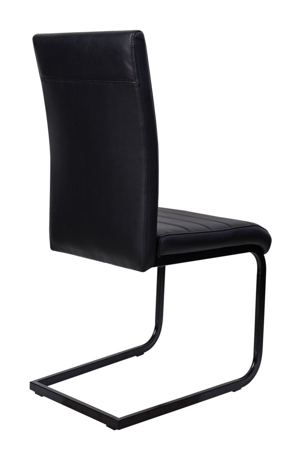 Stoel met sledepoot zwart - Stoel - Meubelen Robbrecht