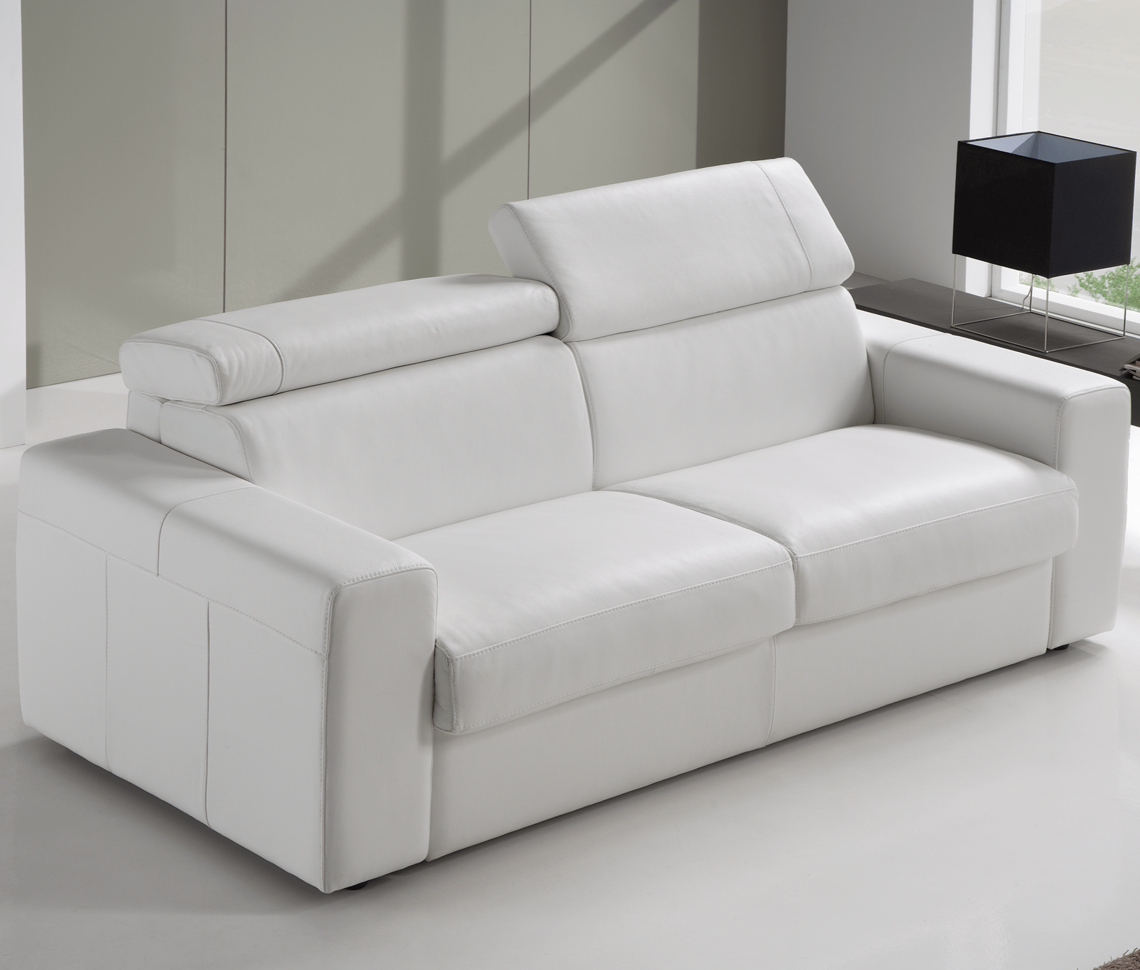 Zetelbed More in italiaans leder - Salon - Meubelen Robbrecht